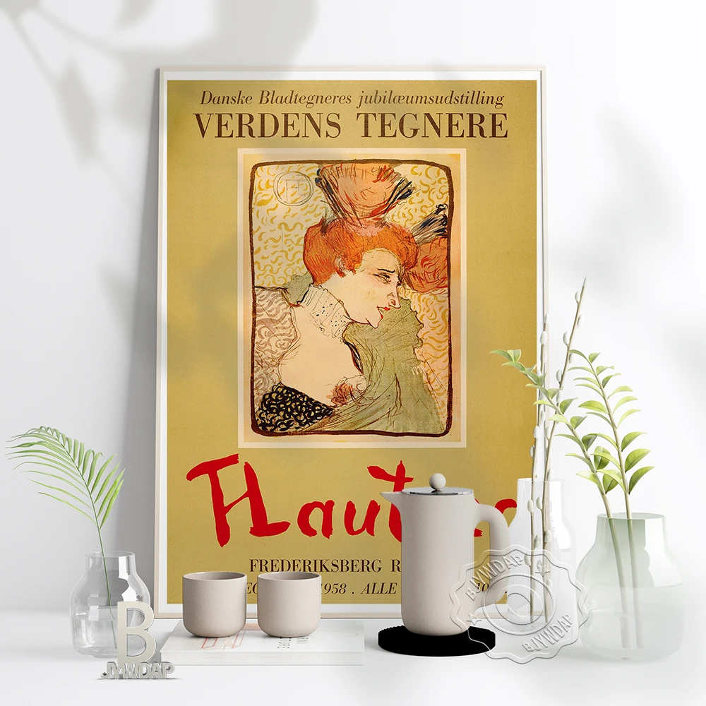 

Lautrec Musee Exhibition Poster, Mademoiselle Marcelle Lender, En Buste Canvas Painting, Lautrec Vintage French Home Decor Gift