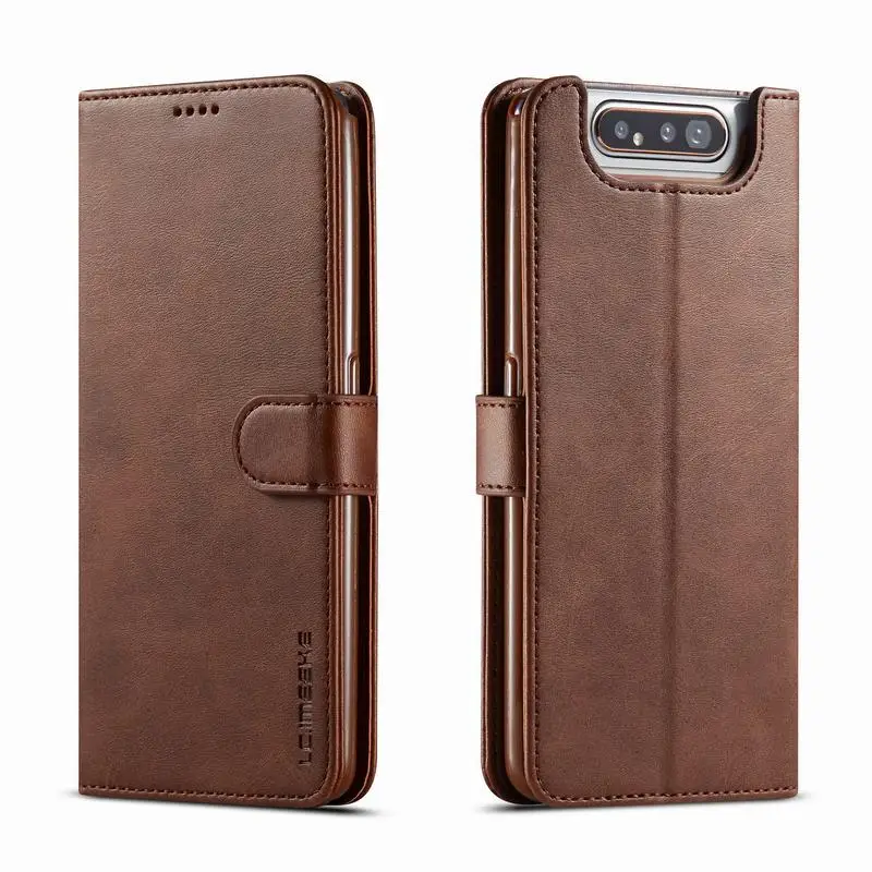 

Luxury Case For Samsung Galaxy A90 Case Flip Book Wallet Magnetic Cover Samsung Galaxy A80 Case Leather Vintage PU Phone Cases