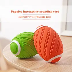 Собака говорящая игрушка укус устойчивая регби собака Интерактивная большая шлифовальная ПЭТ жевательная игрушка для щенка резинка