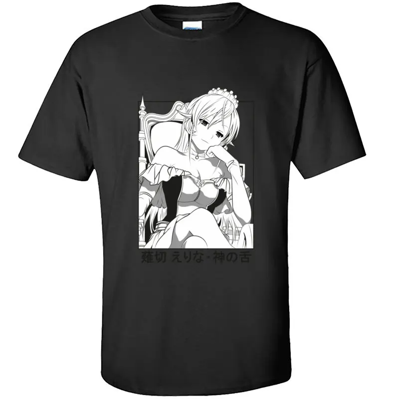 Erina_Nakiri_2214 Normal Tshirts for Adult 100% Cotton Summer/Fall Tops & Tees Tee Shirts Short Sleeve Newest Round Collar Erina_Nakiri_2214 black