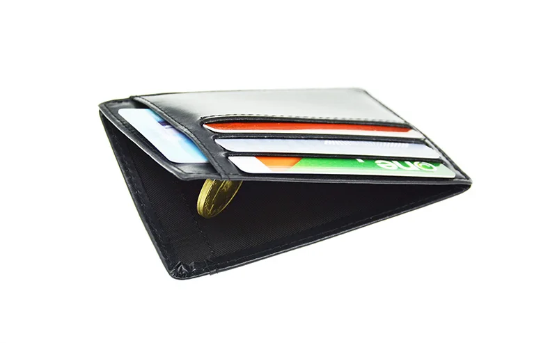 Большой размер держатель для карт из натуральной кожи плоский кожный чехол с