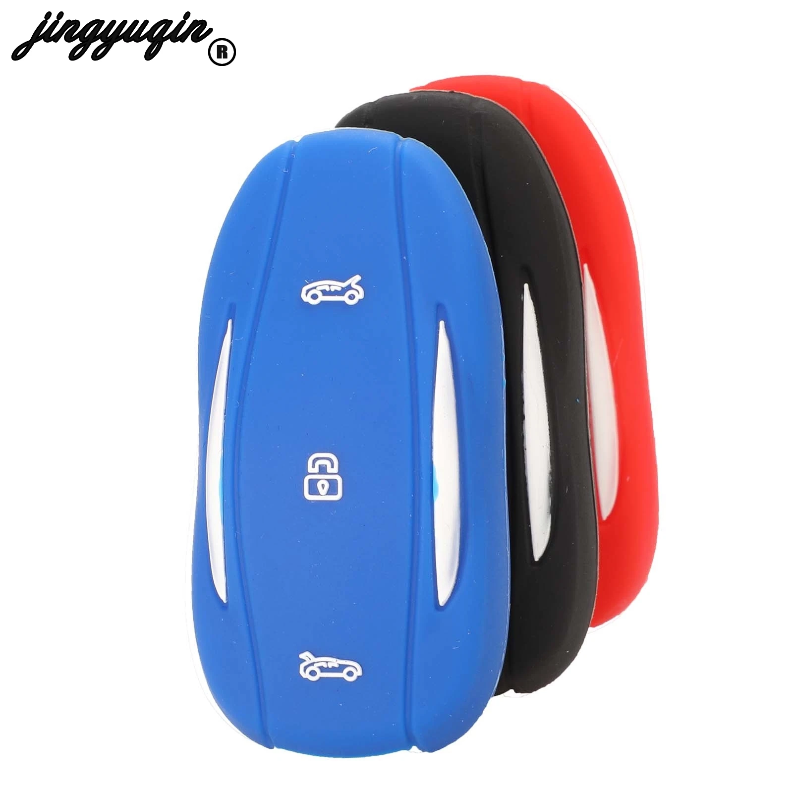 Силиконовый чехол для ключей с дистанционным Fob карман для Tesla Model S силиконовый чехол для ключей держатель 75D 90D P100D брелок для стайлинга