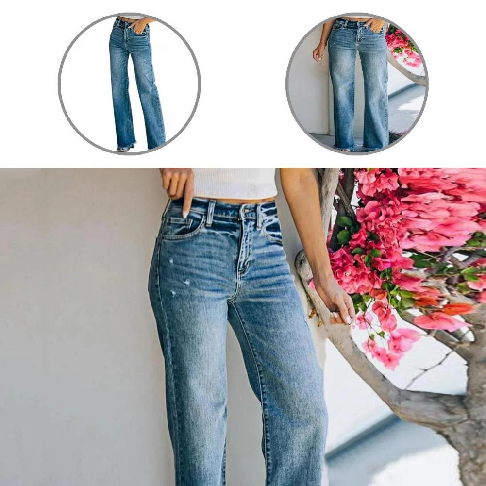 Pantalones vaqueros ajustados con degradado de Color sólido para del trabajo, Jeans ajustados gradiente de Color sólido para el trabajo|Pantalones vaqueros| AliExpress