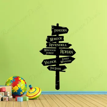 

Road Sign Lord Rings Lotr Gift Gandalf Quote Wall Sticker Vinyl Art Home Decor Kids Room Nursery Playroom Decals Removable 4451