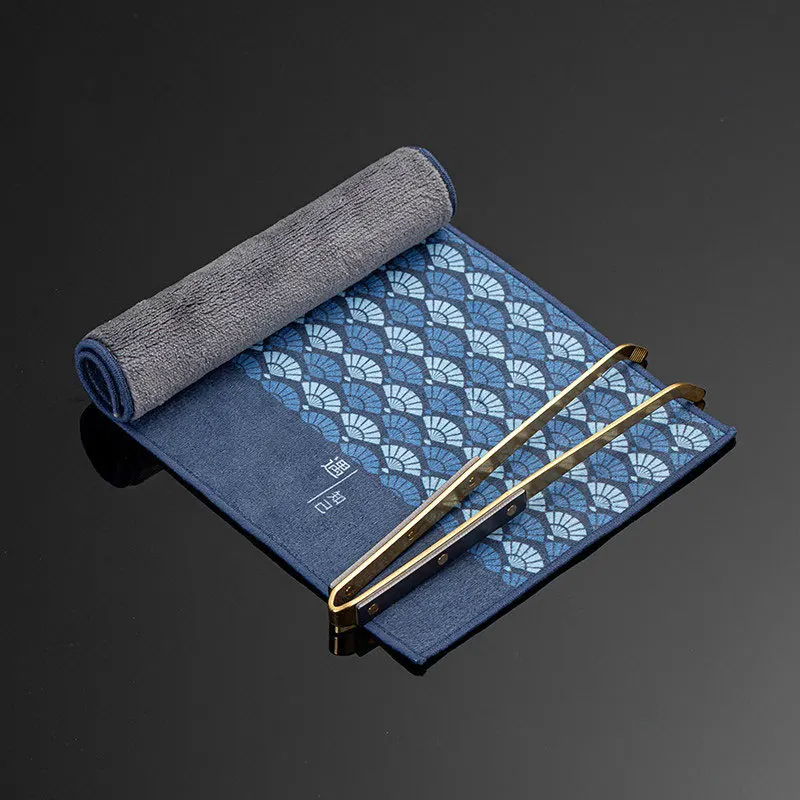 Cotton Tea Towel Strong Absorben Kung Fu Tea Set Accessories Thickened Table Cleaning Cloth Suede Tea Cloth Household Hand Towel