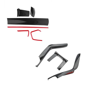 

9Pcs for Honda Civic Car Accessories: 6Pcs Console Center Dashboard Cover Trim Decorative Stickers & 3Pcs Car Interior Gear Box