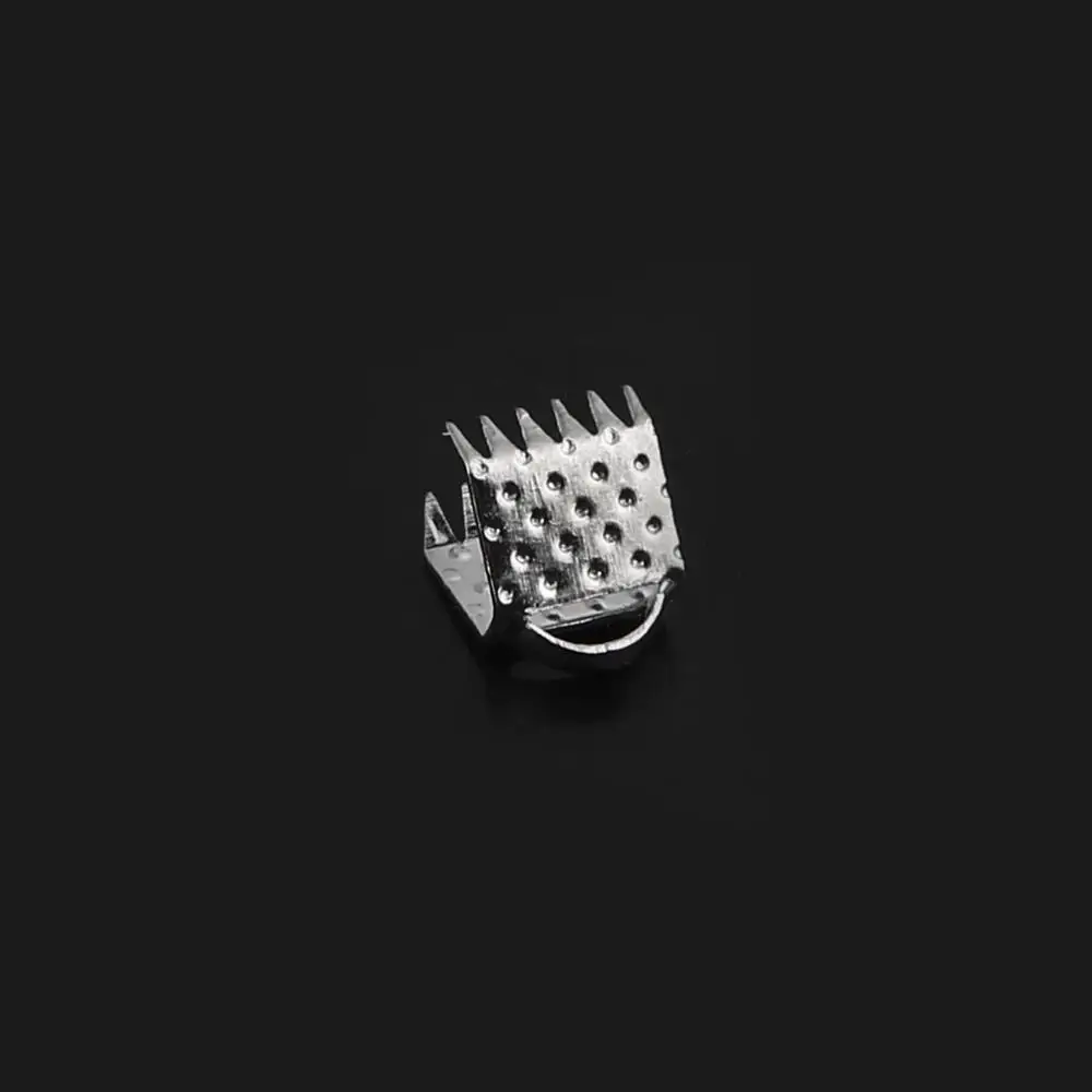 Gunmetal Обжимные бусины, скобы, застежки, крючки, набалдашник для шнура, крепежные крышки, лента, кожаный зажим, раскладные разъемы для самостоятельного изготовления ювелирных изделий, браслет - Цвет: Gunmetal