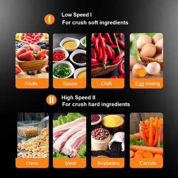 BioloMix 2 Speeds 500W Stainless Steel 2L Capacity Electric Chopper Meat Grinder Mincer Food Processor Slicer 5