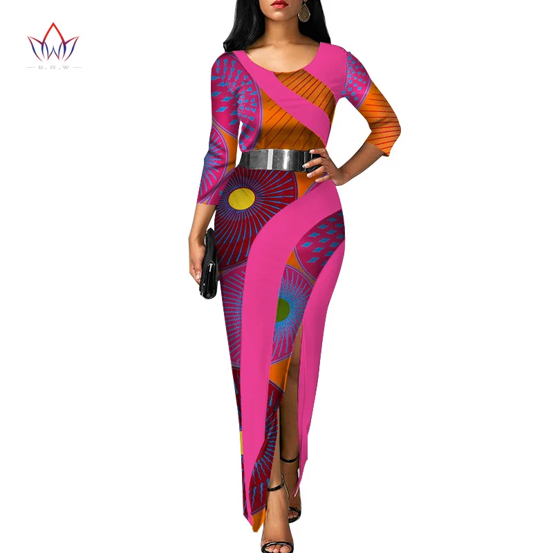 Vestidos африканские женские платья новая мода элегантная африканская одежда Дашики размера плюс сексуальные вечерние платья WY3120
