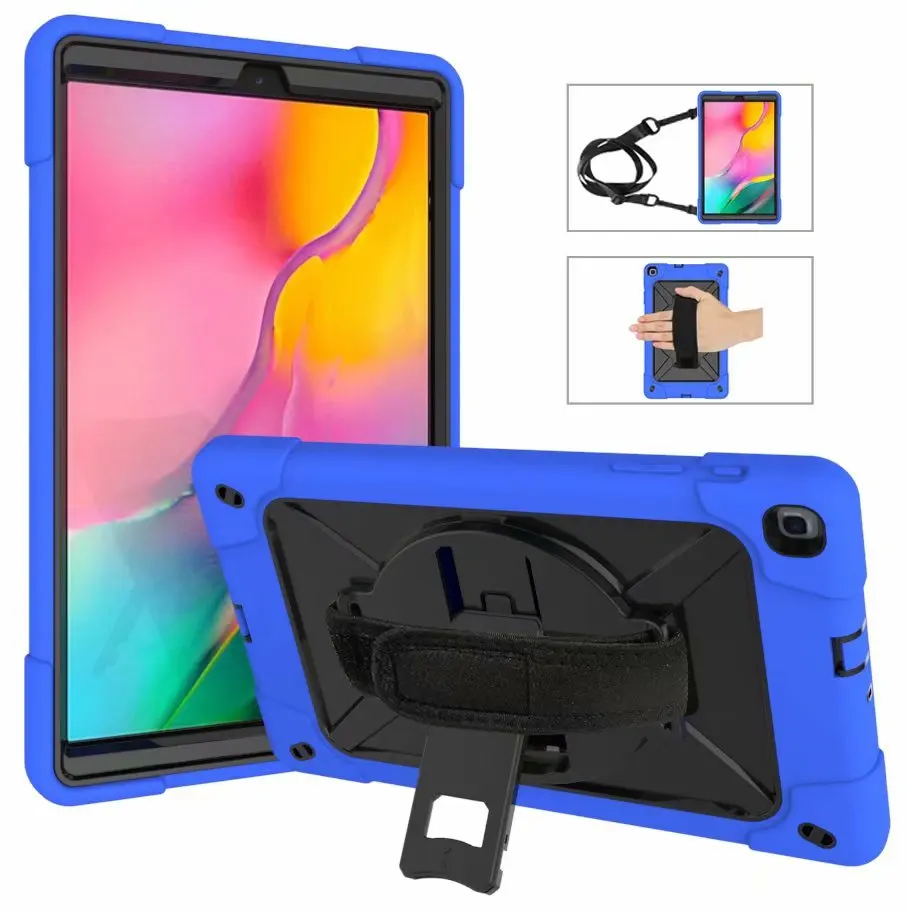 Для Galaxy Tab A 10,1 чехол, ударопрочный сверхпрочный защитный чехол для samsung Galaxy Tab A 10,1 T515 T510 - Цвет: blue black