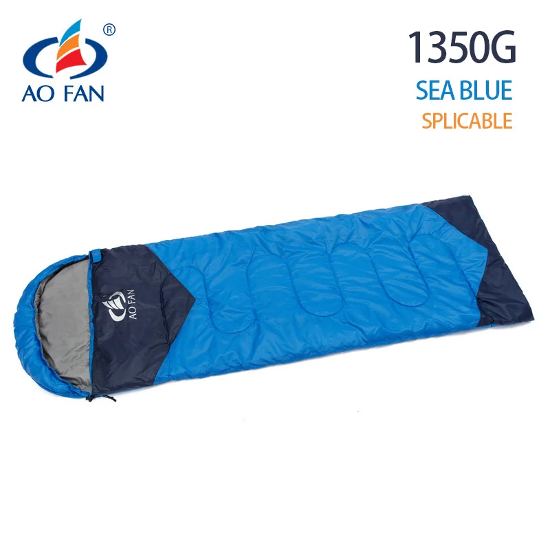 1350G SEA blue Multifuntion путешествия Splicable спальные мешки для двойной 2 человек на открытом воздухе походная Подушка для сна оборудование ленивый мешок в помещении - Цвет: 1350G SEA blue