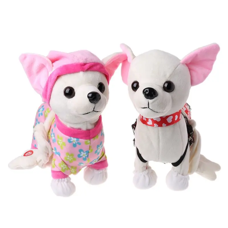 Animal de Estimação Interativo com Bolsa para Crianças Eletrônico Robô Zíper Andando Cantando Brinquedo Presentes Aniversário 634f Cão 22 andando cantando brinquedo interativo com saco para