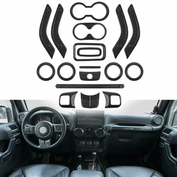 

Black Car Interior trim For Jeep Wrangler JK 2011-2017 Set Replacement