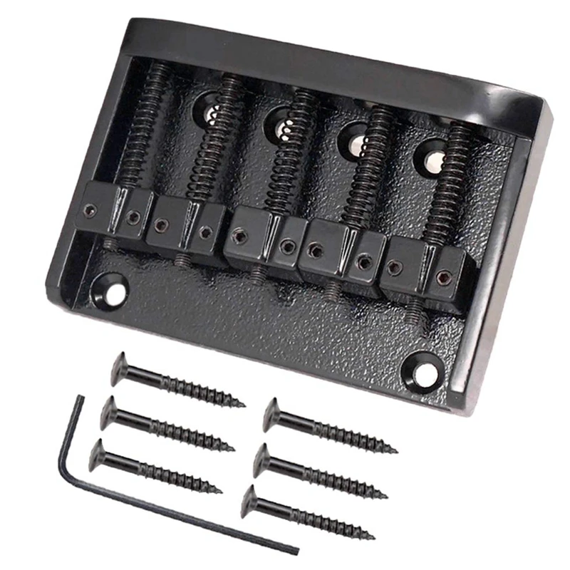 

5 Strings Saddle Bridge Fixed Tailpiece for Electric Guitar Bass Strings Musical Stringed Instruments Guitar Parts Accessories,B