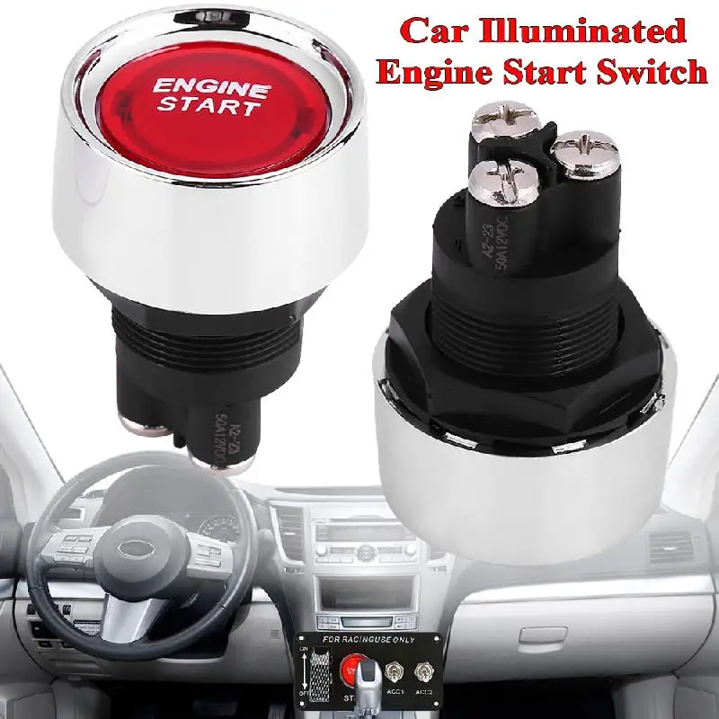 12В автомобильный переключатель запуска двигателя с подсветкой Кнопка гонки пыли