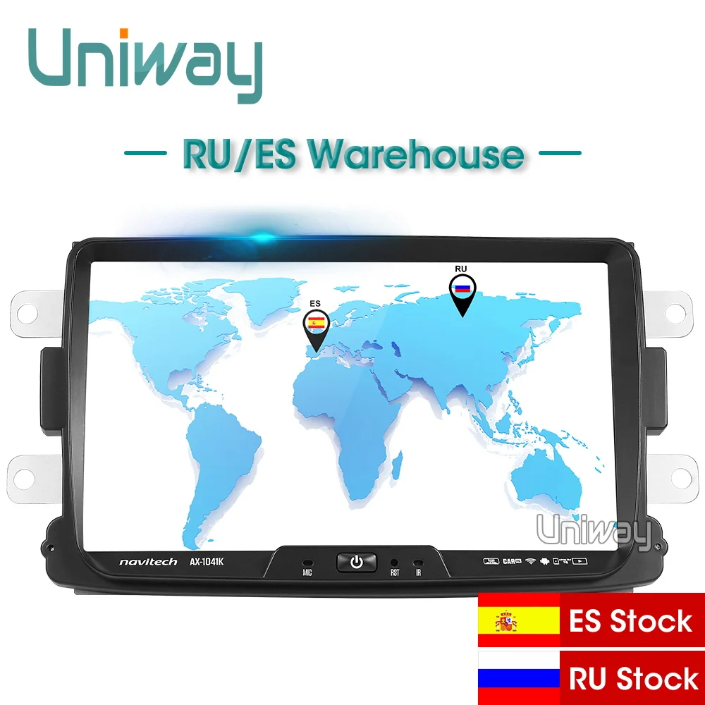Uniway ADXY8071 android 8 1 автомобильный dvd для Renault Dacia Duster Sandero Lodgy Dokker с одним din