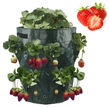 Sac de culture multi-bouche réutilisable, 5/7/10 Gallons, fraises, tomates, jardin, balcon, fleurs, herbes