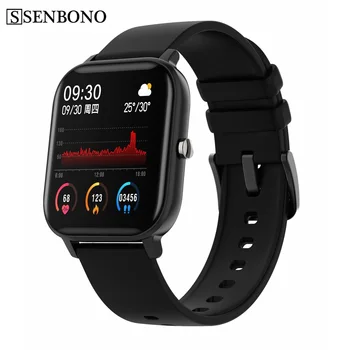 SENBONO-reloj inteligente P8 para hombre y mujer, accesorio de pulsera deportivo resistente al agua IP67 con control del ritmo cardíaco y del sueño, compatible con IOS y Android 1