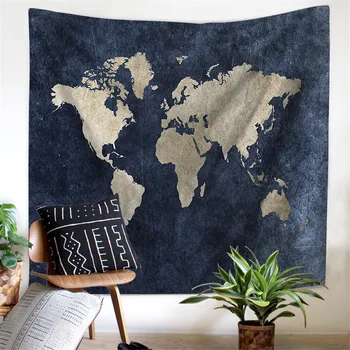 

Hippie Mandala World Map Tapestry Wall Room Decorations Mural Art Fabric Wall Decals Nursery carpets Tapestry