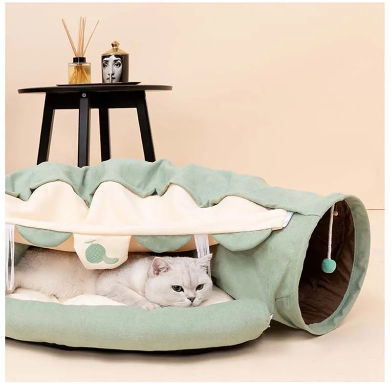 Забавная кошка кровать туннель складной кринкл Pet палатка котенок щенок хорьки