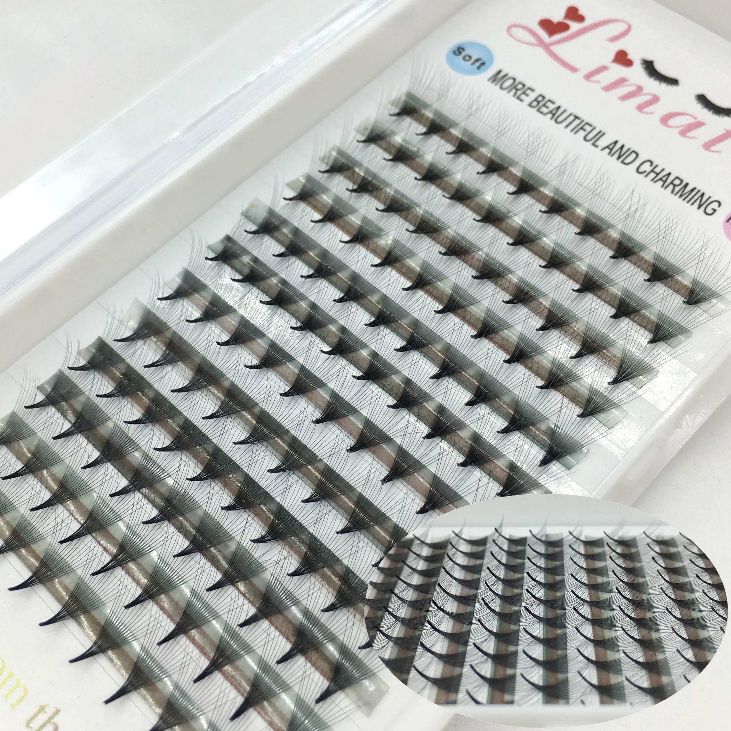 Готовые российские объемные вееры Sharp Stem 10D 12D 14D наращивание ресниц поставщик C D CC