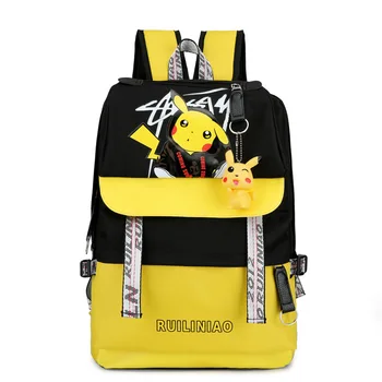 

Pikachu USB Charging Capacity Backpacks School Bags For Teenagers Girls Boys Pokemon Students School Backpacks Travel Book Bags