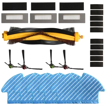 

For Ecovacs Deebot Ozmo 900 Filter Brush Mop Cloth Set Vacuum Cleaner Parts Robot Vacuum Cleaner Roller Brush Side Brushes