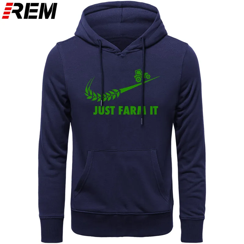 Худи rem Fashion Just Farm It для мужчин, с круглым вырезом, хлопок, с длинным рукавом, фермер, фермерский человек, топы, Толстовки, Толстовки