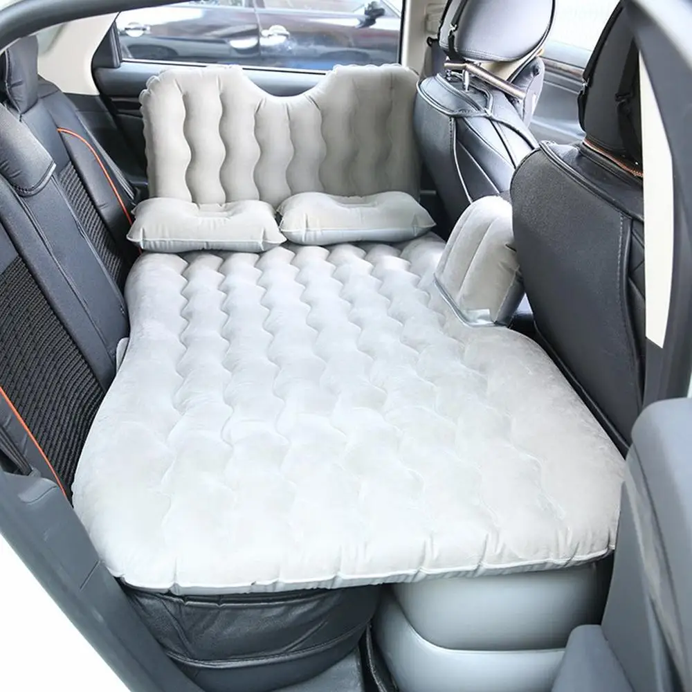 Большой размер прочный Чехол на заднее сиденье автомобиля Воздушный Матрас Дорожная кровать влагостойкий надувной матрас воздушная кровать для салона автомобиля - Название цвета: Серый