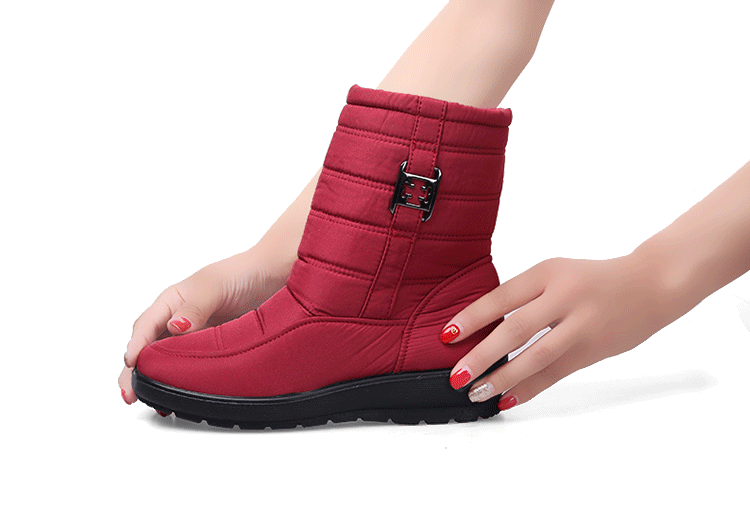 Fur boots women winter shoes 2021 new comfortable antiskid women boots platform wedge boots warm waterproof casual buckle shoes|boot shoes| waterproof snowsnow boots - AliExpress