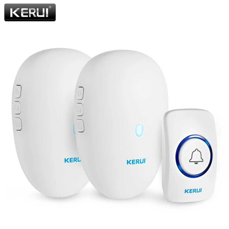 KERUI Домашняя безопасность Добро пожаловать беспроводной дверной звонок smart 57chime дверной звонок 80 м дистанционный ЕС США штекер беспроводной Кнопка дверной Звонок - Цвет: Kit4 Doorbell Kits