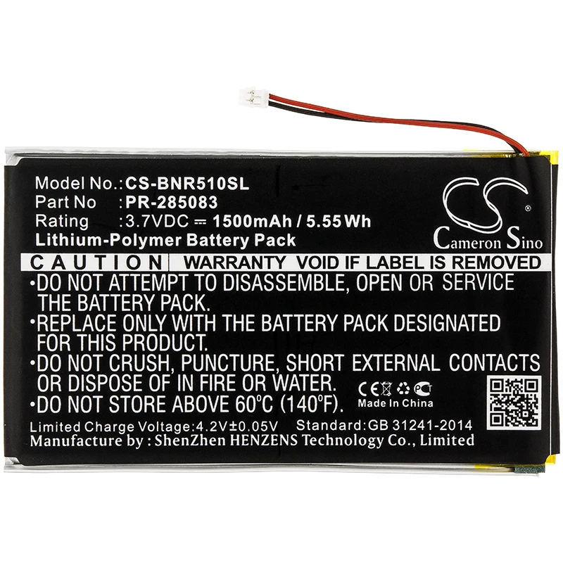 E-book E-reader Battery CS-BNR510SL For Barnes &amp Noble BNRV510 Nook Glowlight Plus 2015 Cameron Sino Li-Polymer 1500mAh | Электроника