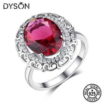 

Dyson 925 Sterling Silver Ring Created Colorful Gemstone Rhinestone Romantic Cluster Flower Women Rings Birthday Gifts Jewelry