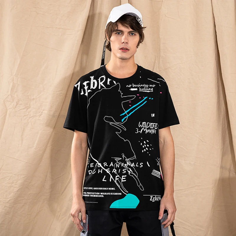 Casual Cotton Print t shirt Men Gyms Fitness Short sleeve T-shirt Male Bodybuilding Workout Tees Tops Summer New Clothes Apparel | Мужская