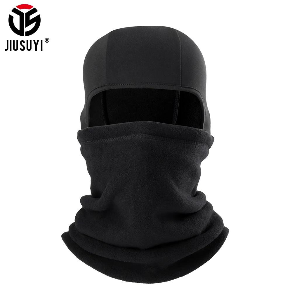 Зимние флисовые термооблегающие шапки Балаклава шапка на все лицо s Skullies теплая
