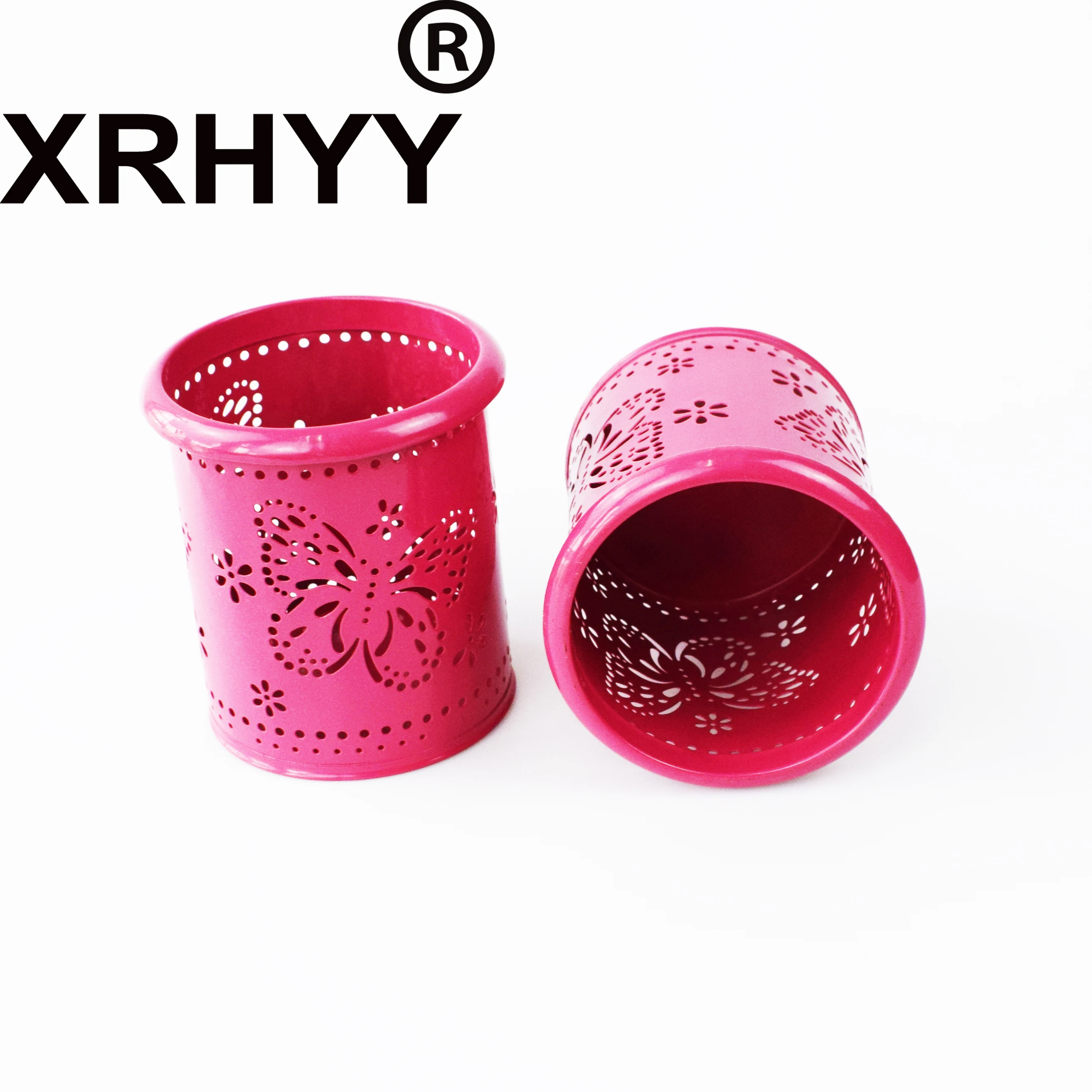 XRHYY металлический держатель для хранения ручек многофункциональный бабочка узорчатый карандаш чашка ручка горшок контейнер Макияж Кисть полый Настольный Органайзер
