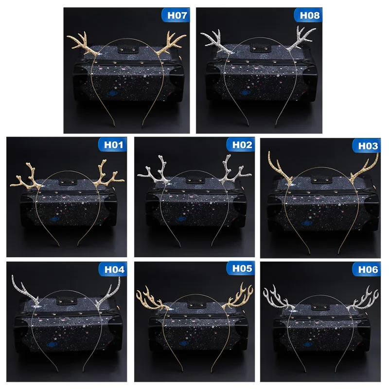 Рождественский олень обруч на голову с рогами волосы группы детей взрослых аксессуары для волос день рождения рождественские подарки