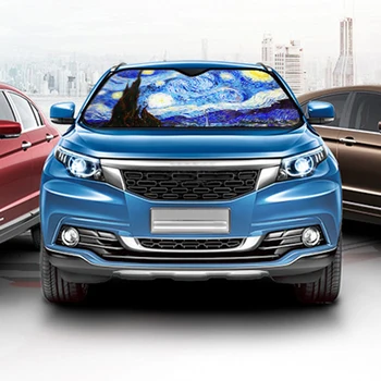 

Car Window Windshield Sunshade Covers For Ordinary Car Reflective Foil Anti-UV Curtain Front Colorful And Cool Sucker Fixed