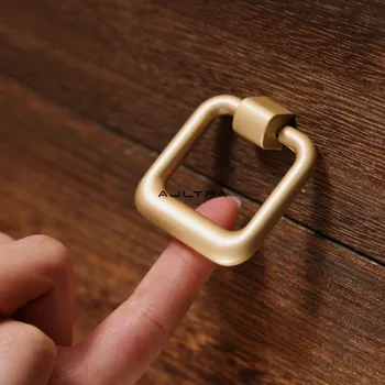

30Pcs Modern Square Drop Rings Zinc Alloy Cabinet Handle Dresser Knob Pulls Drawer Pull Handles Kitchen Cupboard Hardware Knobs