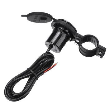 

Motorcycle 1.5A USB Car Charger Switch Power Adapter Port 12V Socket Plug Cord with Switch Waterproof Car Charger
