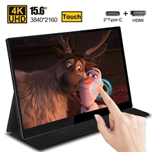 15,6 4K USB 3,1 Type-C сенсорный экран портативный монитор для Ps4 переключатель Xbox Huawei Xiaomi телефон игровой ноутбук монитор с ЖК-дисплеем