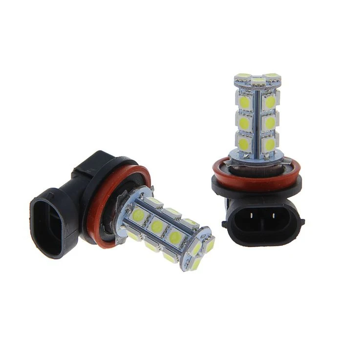 Автолампа светодиодная TORSO H11 12 В 18 SMD 5050 2 шт. свет белый 1059260|Сигнальная лампа| |