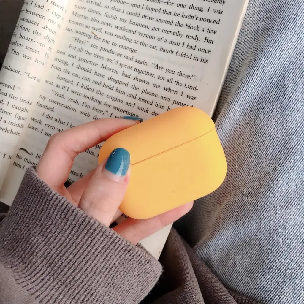 YOMILE прекрасный сплошной цвет песчаник PC чехол для наушников для Apple AirPods 3 Чехол AirPods3 цветной Full iphone Earpods аксессуары чехол