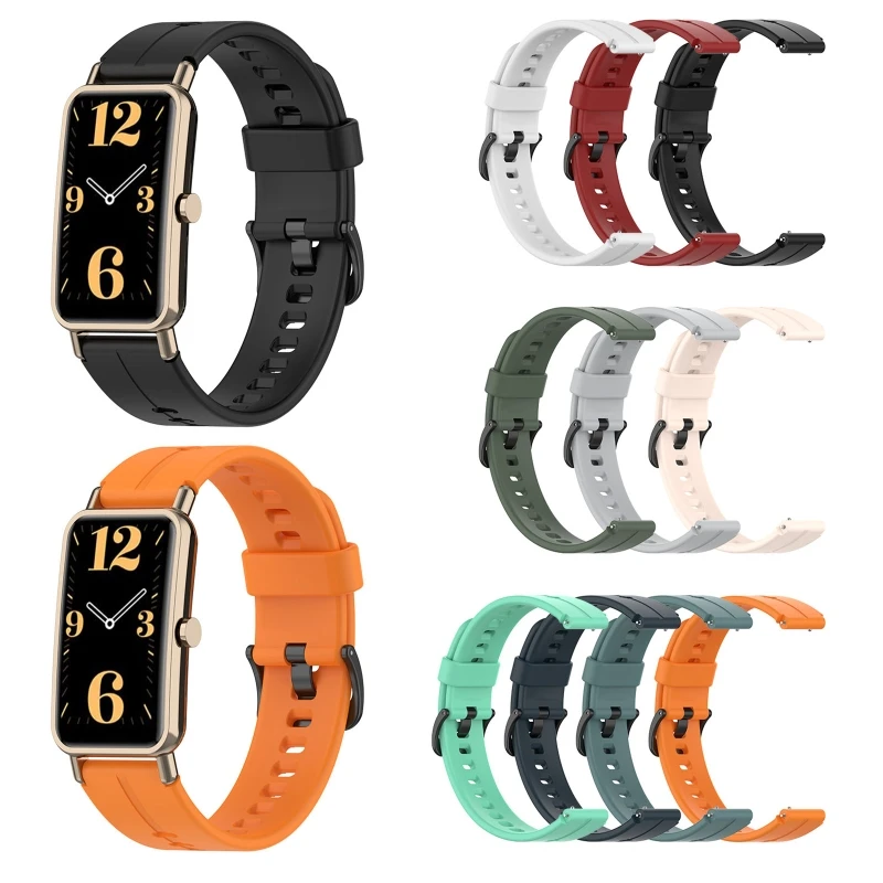 For Huawei Watch Fit Mini 16mm Band Adjustable Sports Silicone Washable Replacement Strap