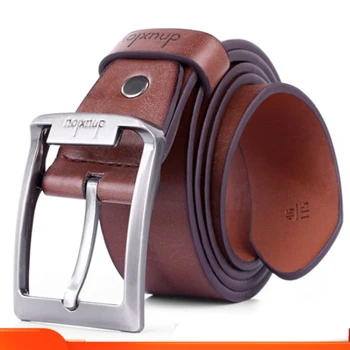 

cow genuine leather luxury strap male belts for men new fashion classice vintage pin buckle men belt High Quality 30