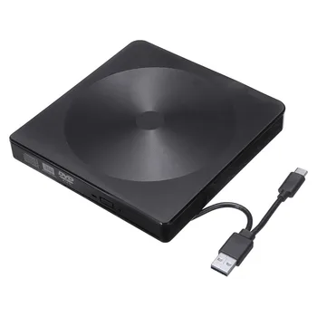 

External CD DVD Drive High Speed USB 3.0/Type-C CD DVD Drive Slim CD/DVD/DVD-RW/DVD-ROM Burner Player Writer for PC Laptop