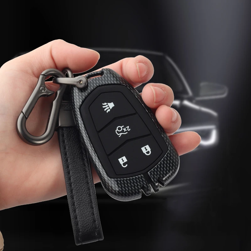Чехол для ключей автомобиля Cadillac Escalade ATS CTS XTS SRX XT5 BLS 4 кнопки Cadillac ATS STS DTS XTS ATS-L XLS CTS 28T CTS-V Coupe