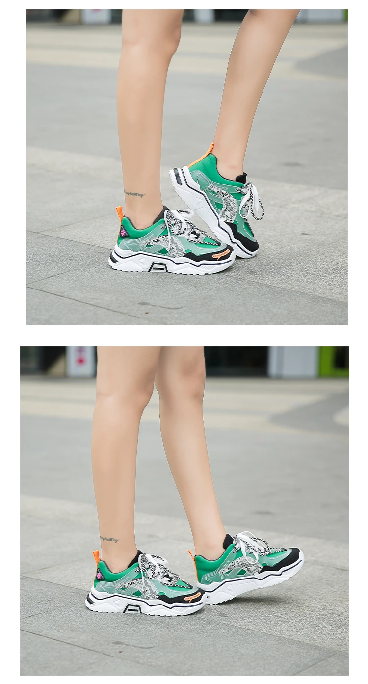 Новинка; женские массивные кроссовки на платформе 5 см; повседневная обувь из вулканизированной кожи со шнуровкой; роскошные дизайнерские модные женские кроссовки;