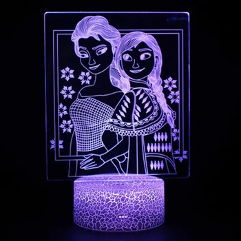 

Frozen Aisha Princess 3D Lamp Illusion Night Light Remote Control LED Night Table Lamp with Colorful Flash Light Birthday Gifts