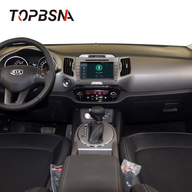 Sale TOPBSNA Android 9.0 Car DVD Player for Kia sportage 2010 2011 2012 2013 2014 2015 GPS Navigation 2 din Car Radio Stereo WIFI RDS 5